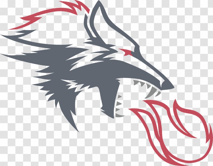 Gray Wolf Logo Decal - Sticker Transparent PNG