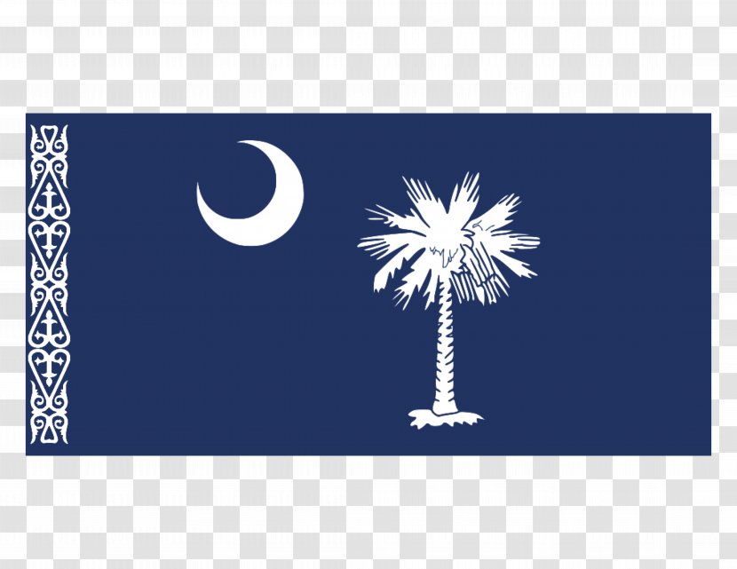 Flag Of South Carolina State Black American Revolutionary War - Sabal Palm Transparent PNG