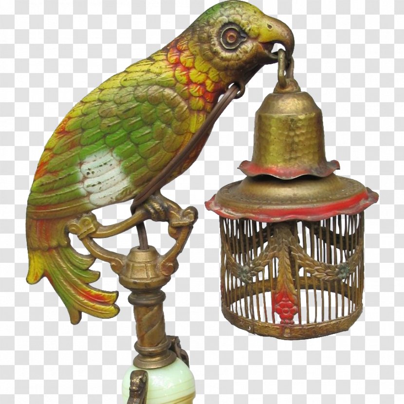 Art Deco Parrot Nouveau Lamp - Secession - Roseville Pottery Transparent PNG