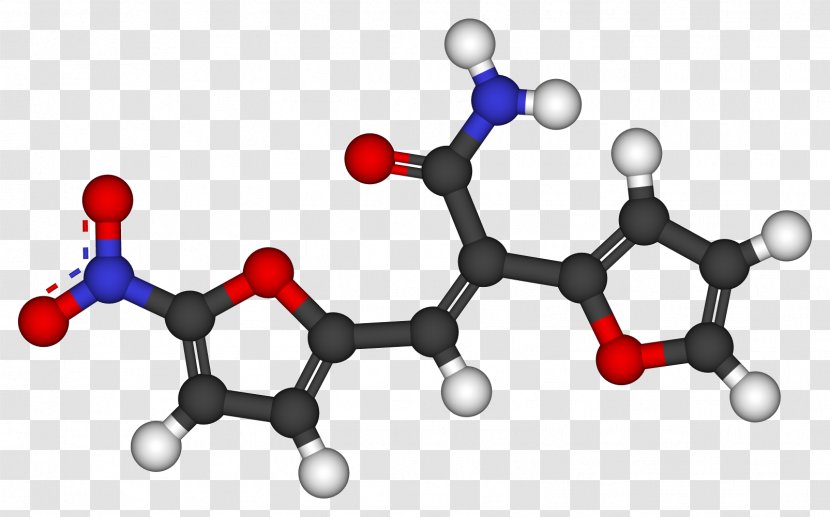 Furylfuramide Ball-and-stick Model Atom Molecule Ueno Fine Chemicals Industry - Methylene Group - Triosephosphate Isomerase Transparent PNG