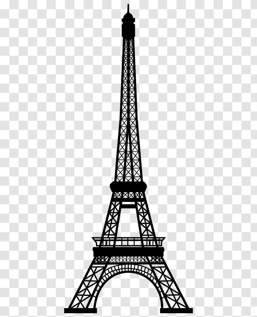 Eiffel Tower Drawing - Paris - Blackandwhite Spire Transparent PNG