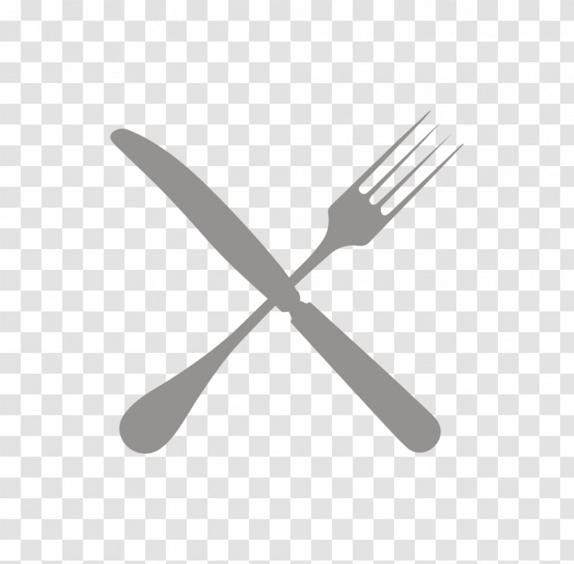 Fork What's Up Cafe Restaurant Breakfast Room - Black And White - Snow Castle Balcony Transparent PNG