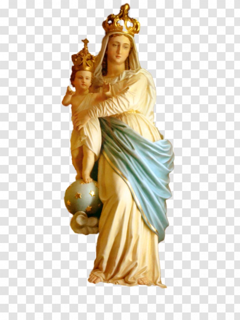 Statue Religion Veneration Of Mary In The Catholic Church Prayer Immaculate Heart - Praying Hands With Rosary Ribbons Transparent PNG