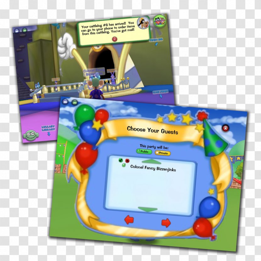 Toontown Online Party Hat Service - Text Transparent PNG