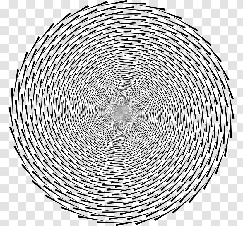 Optical Illusion Fraser Spiral Op Art Circle - Watercolor Transparent PNG