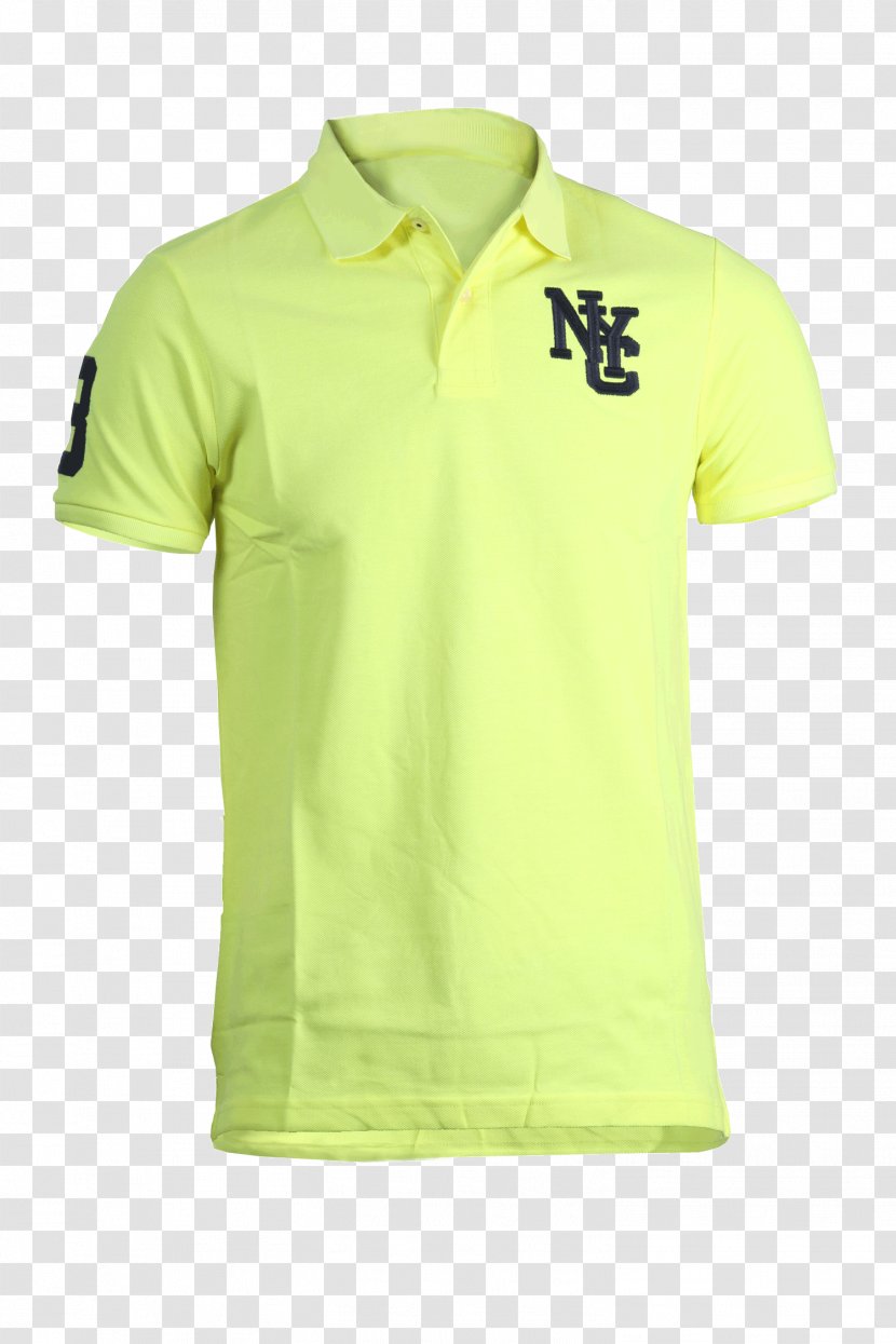 Polo Shirt T-shirt Sleeve Collar - Yellow Transparent PNG