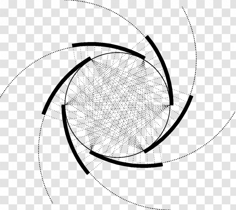 Line Art Drawing Circle Point - Black And White Transparent PNG