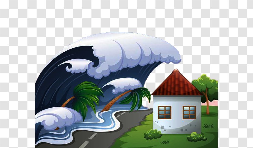 Tsunami Royalty-free Stock Photography Clip Art - Shutterstock - Decorative Illustration Of Flood And Transparent PNG