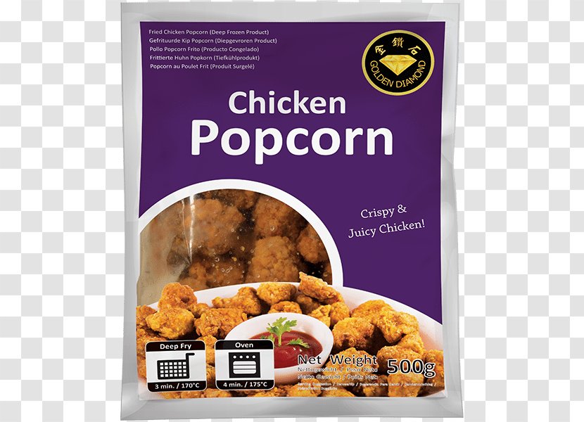 Vegetarian Cuisine Fast Food Convenience Recipe - Pop Corn Chicken Transparent PNG
