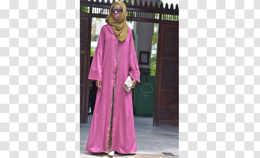 Abaya Hijab Tunic Muslim Dress - Magenta Transparent PNG