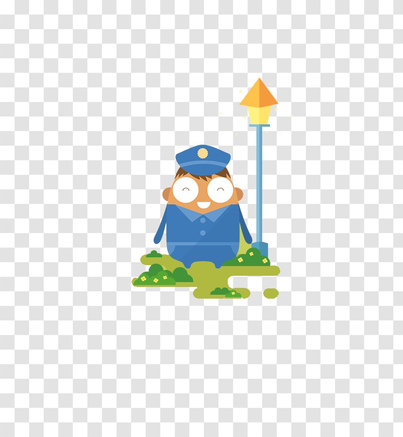 Cartoon Police Officer Illustration - Bird - A Transparent PNG
