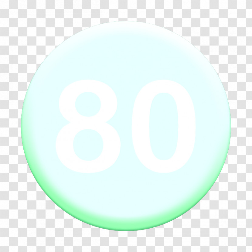 Eighty Icon Numbers Icon Transparent PNG