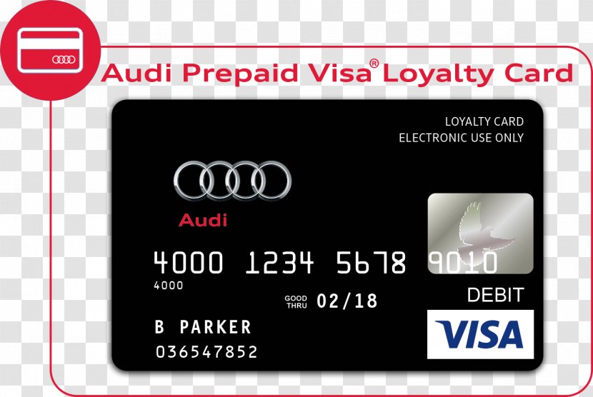Volkswagen Audi Visa Credit Card Gift - Flash Memory Transparent PNG