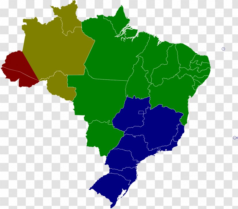 Regions Of Brazil Map Vector Graphics Royalty-free Stock Photography - Mapa Polityczna Transparent PNG