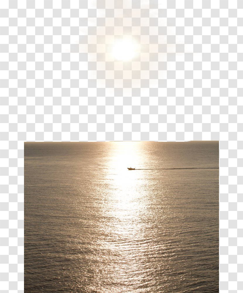 The Sun Rises On Sea - Flooring - Texture Transparent PNG