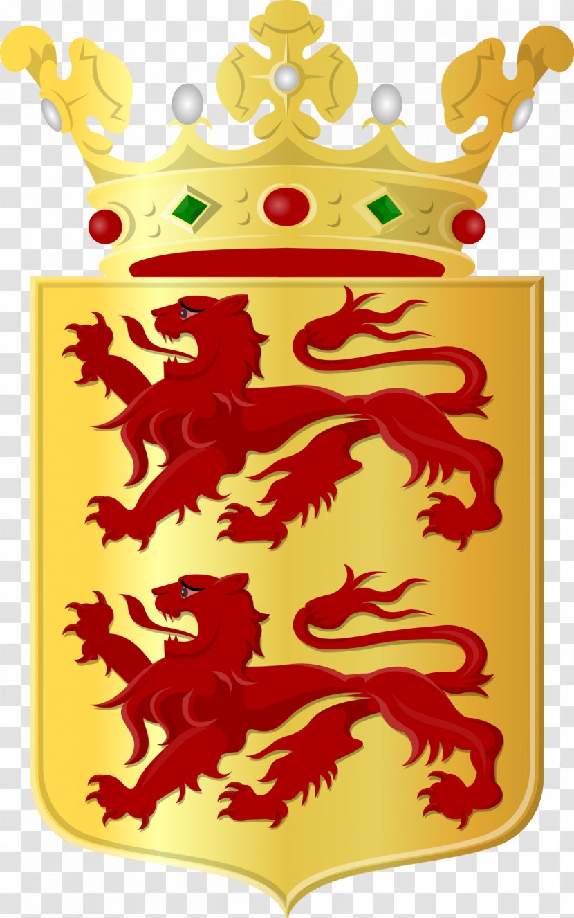 Wisch, Gelderland Gaande Leeuw Wapen Van Schouwen-Duiveland Coat Of Arms - Papieren Heraldiek Transparent PNG