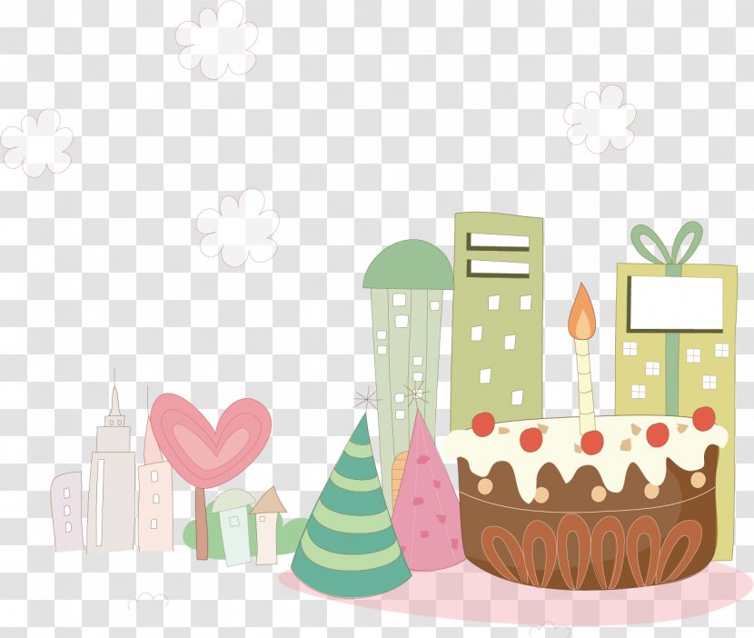 Birthday Cake Party - Holiday Background Material Transparent PNG