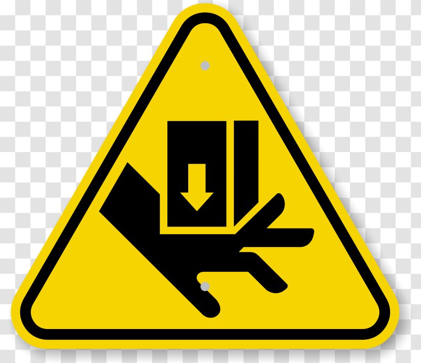 Hazard Symbol Warning Sign Label - Signage - Pinch Point Cliparts Transparent PNG