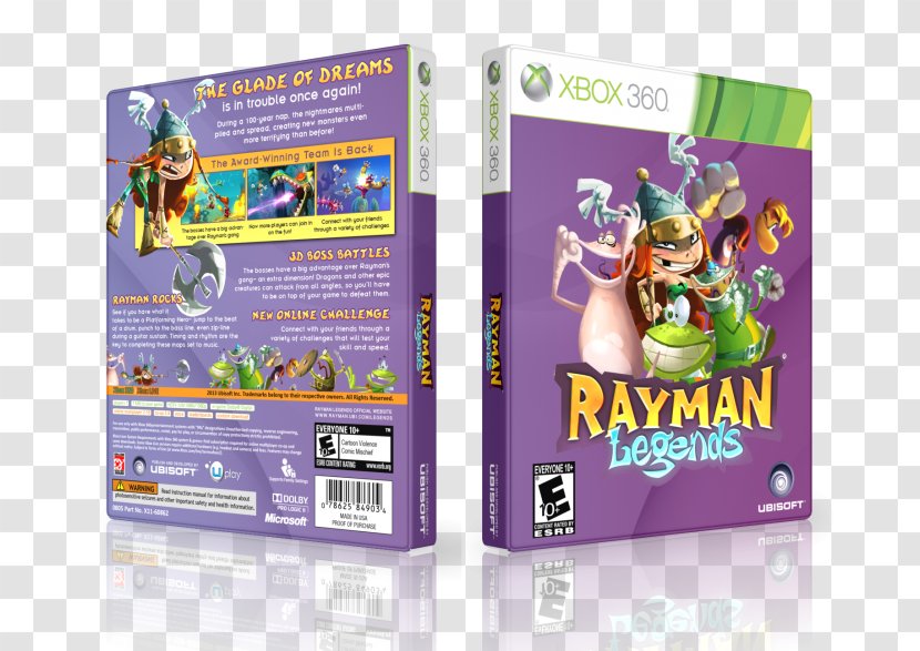 Xbox 360 Rayman Legends Ubisoft VGBoxArt Video Game - Console Transparent PNG