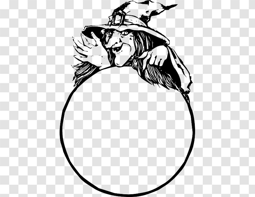 Clip Art Vector Graphics Crystal Ball Witchcraft Openclipart - Black Transparent PNG