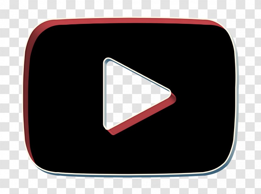 Media Icon Social Video - Red - Material Property Triangle Transparent PNG