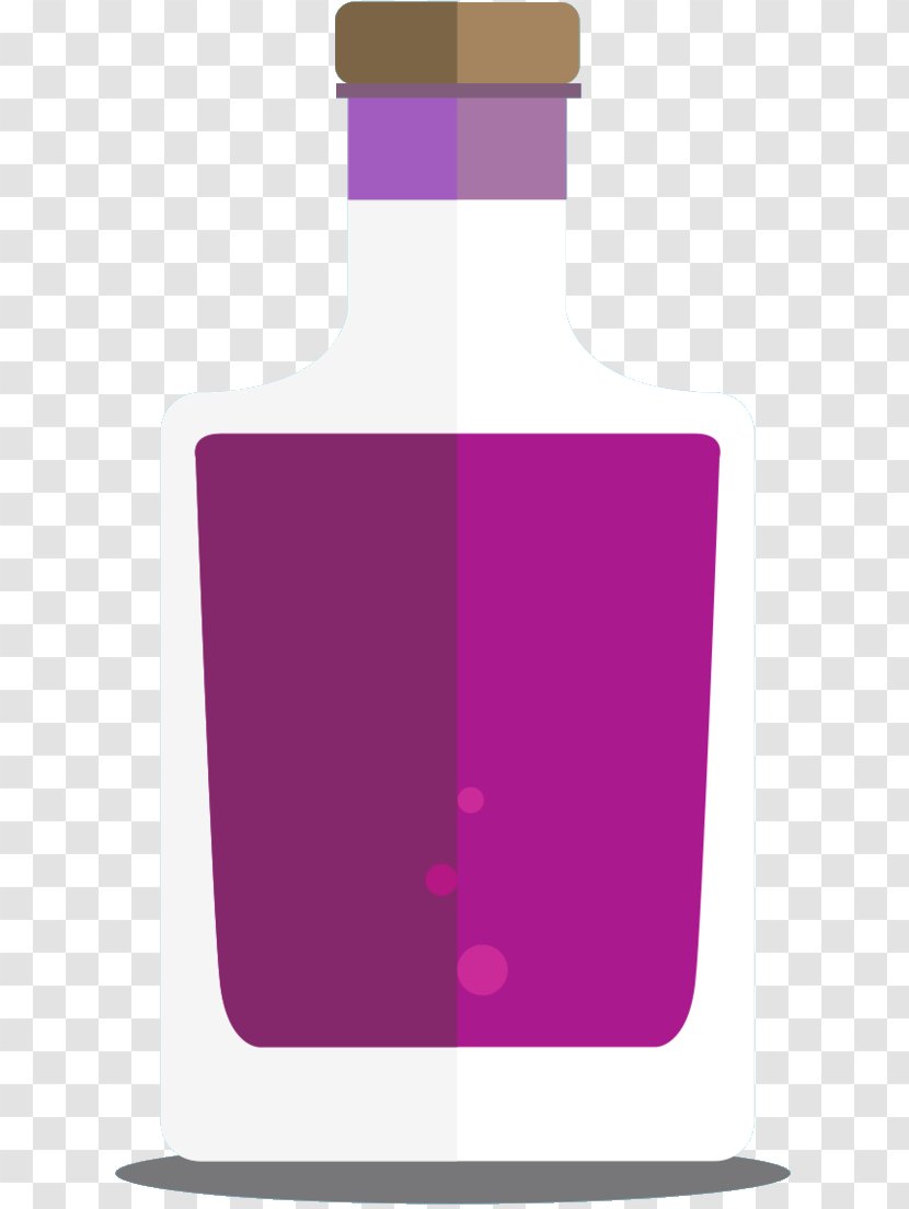 Glass Bottle Product Design Purple - Lilac - Water Transparent PNG