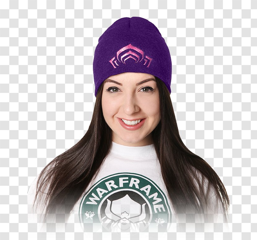 Beanie Warframe Knit Cap Clothing Knitting - Hat - Purple Lotus Transparent PNG