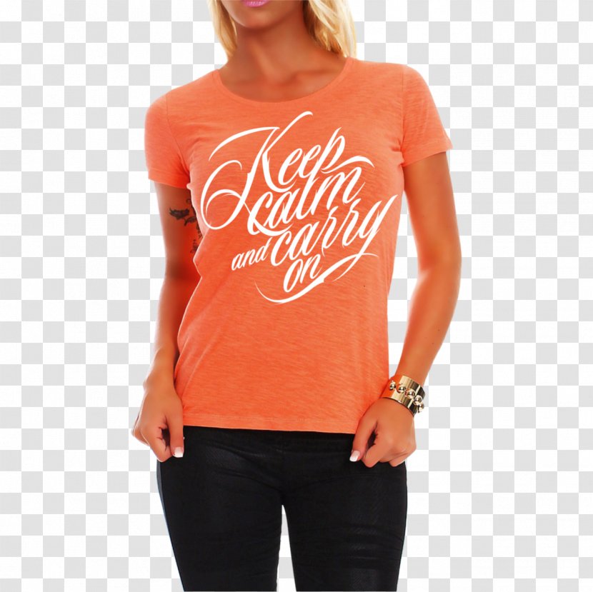 T-shirt Clothing Accessories Top - Orange Transparent PNG