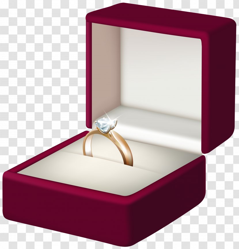 Engagement Ring Box Clip Art - Rectangle - Transparent Transparent PNG