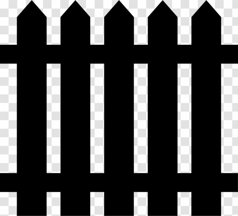 Picket Fence - Black And White Transparent PNG
