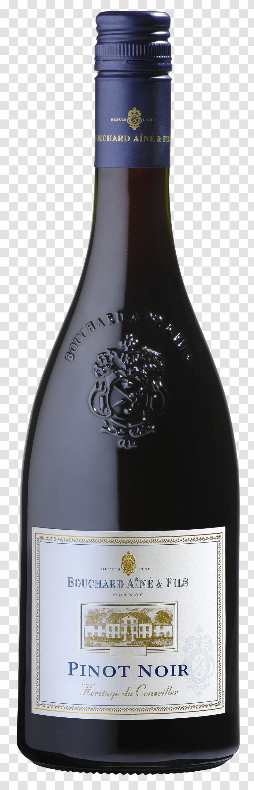 Vin De Pays Pinot Noir Wine Liqueur Cabernet Sauvignon - Bottle - Shelf Talker Transparent PNG