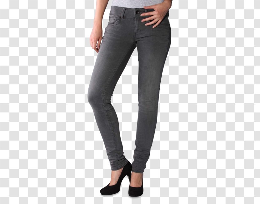 Jeans Denim Leggings Waist - Joint - Gray Women Transparent PNG
