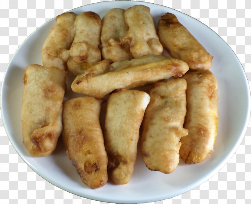 Fritter Spring Roll Pisang Goreng Breakfast Sausage Rissole - Dish Transparent PNG