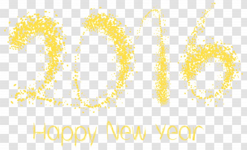 Graphic Design Yellow Pattern - 2016 Happy New Year Clipart Image Transparent PNG