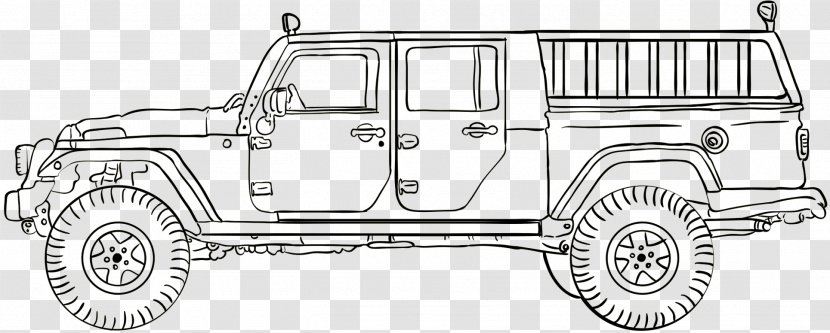 Car Drawing Graphics Image Off-road Vehicle - Offroad - Rim Transparent PNG