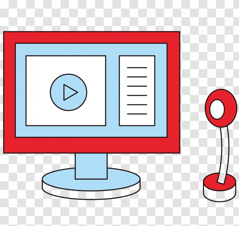 Computer Adobe Illustrator Clip Art - Vector Cartoon Red Video Chat Transparent PNG