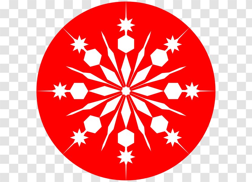 Snowflake Red Light Clip Art - Holiday Ornament - Cliparts Transparent PNG