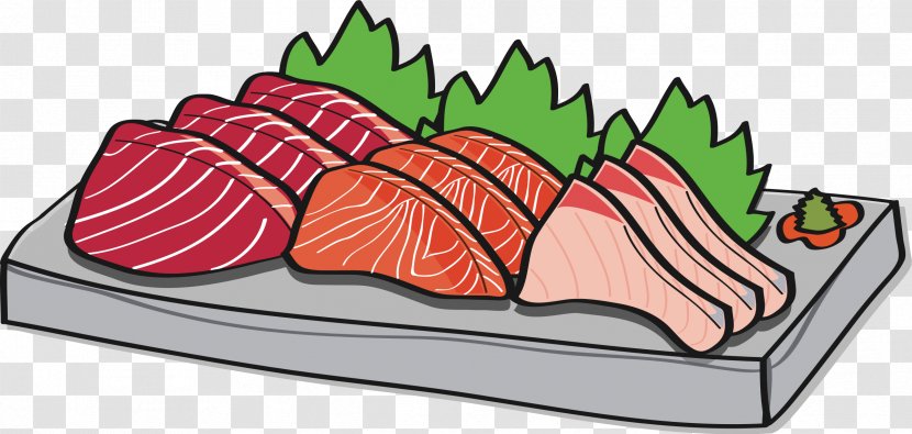 Sashimi Japanese Cuisine Tsukemono Food Fish - Cartoon - Meal Transparent PNG