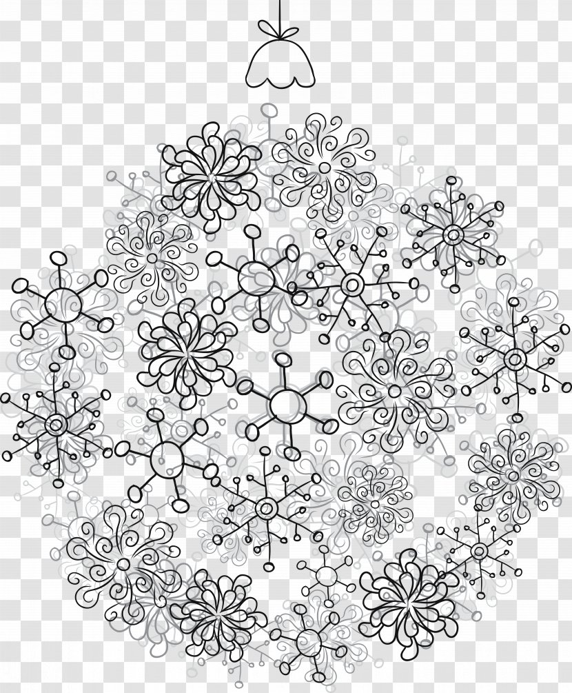 Santa Claus Christmas Ornament Ball - Vector Snowflakes Transparent PNG