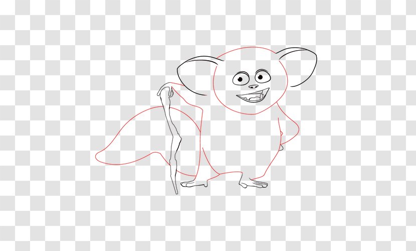 Line Art Cartoon Ear Clip - Madagascar Marty Transparent PNG