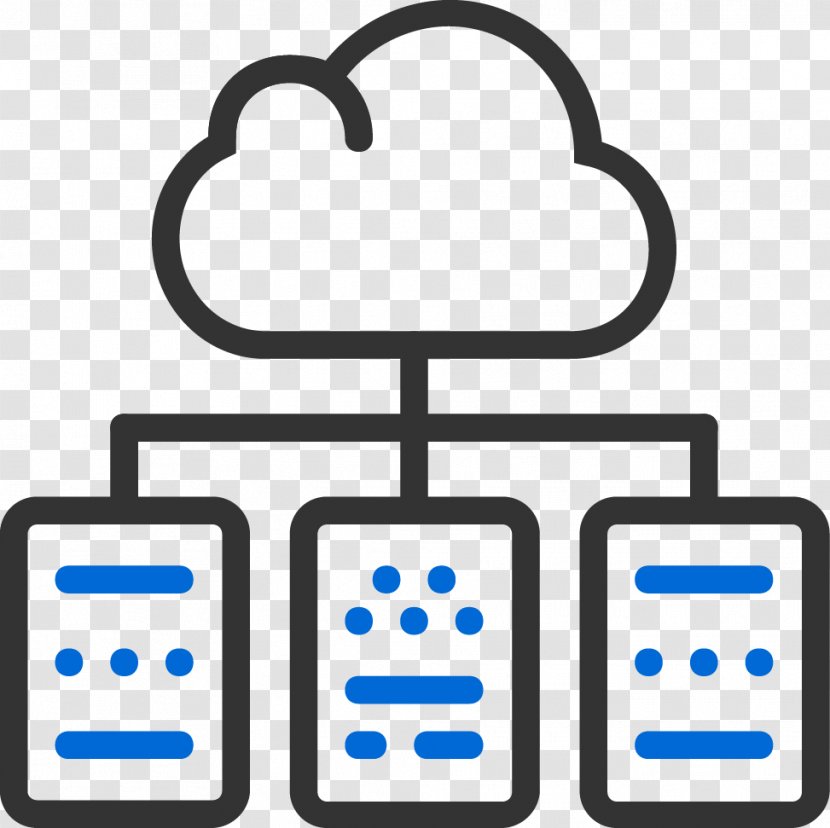 Cloud Computing Storage Virtual Private Server Data Center - Line Art - Computer Transparent PNG