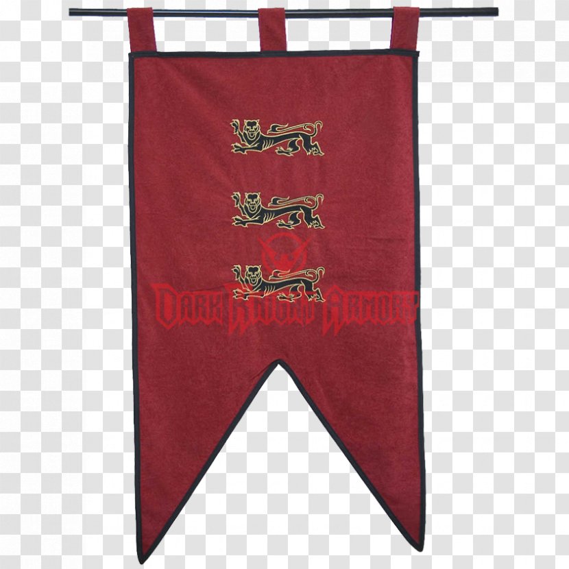 Middle Ages Crusades Banner Knight Flag - Mail - Red Hanging Transparent PNG