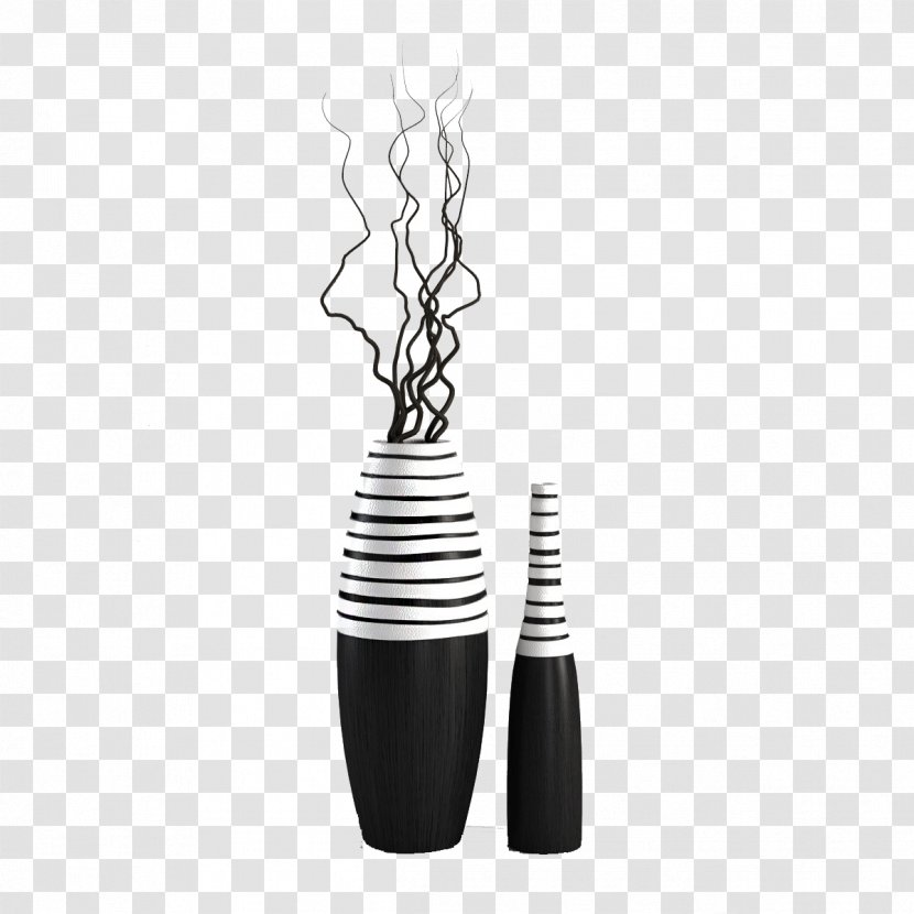 Vase Decorative Arts Ceramic Drawing - Black And White - Deadwood Japanese Transparent PNG