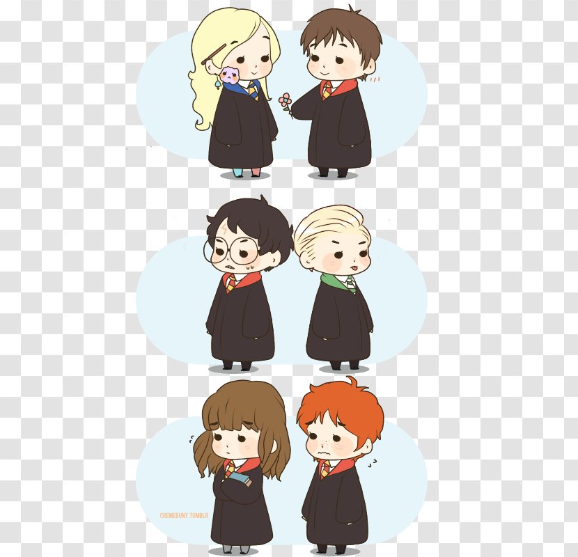Draco Malfoy Ron Weasley Hermione Granger Neville Longbottom Luna Lovegood - Watercolor - Dirty Harry Transparent PNG