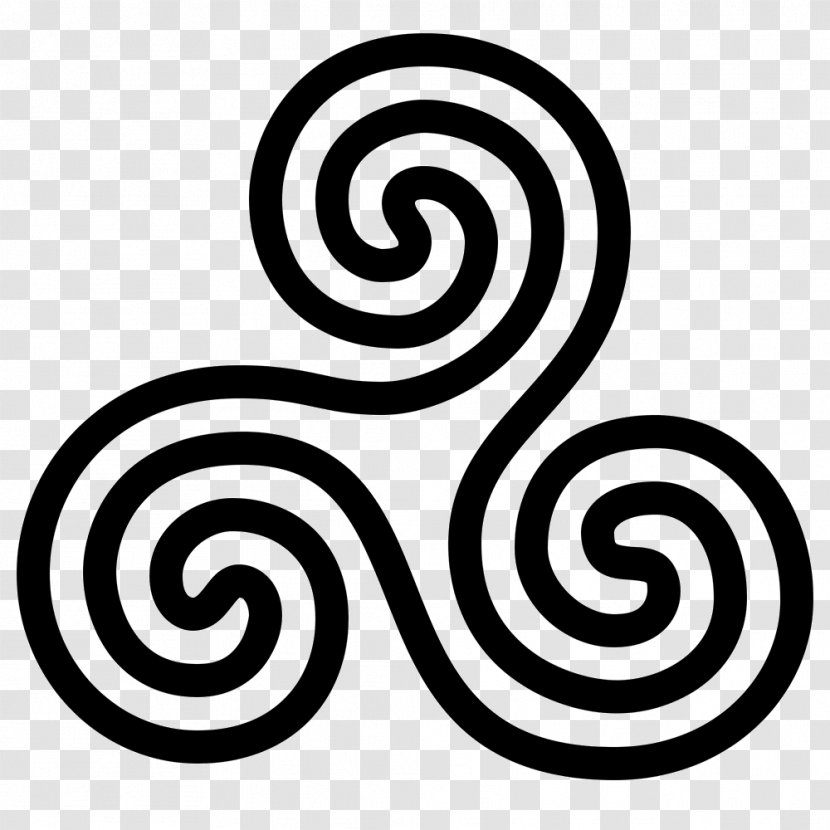 Triskelion - Black And White - Symbol Transparent PNG