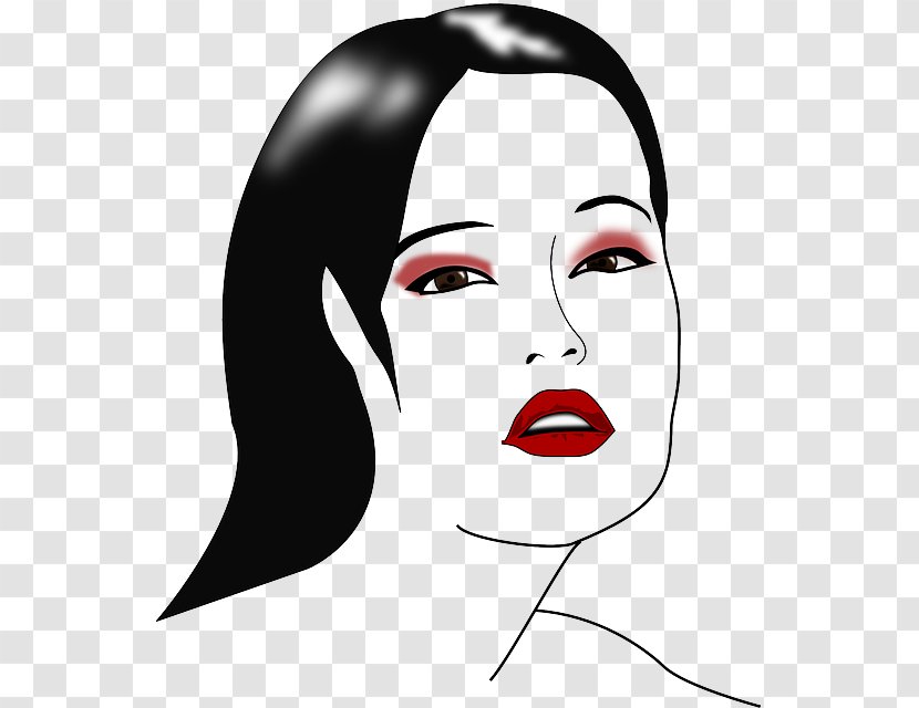 Cosmetics Face Woman Clip Art - Cartoon - Mascara Transparent PNG