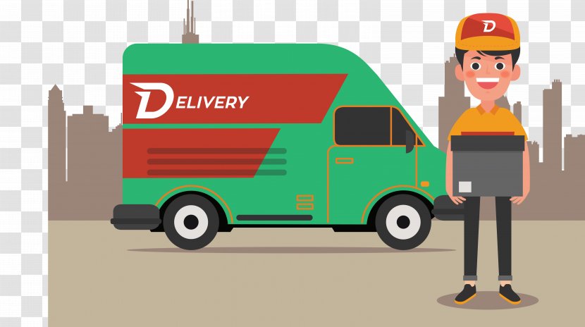 Delivery Courier - Vehicle - Vector Of Truck Transparent PNG