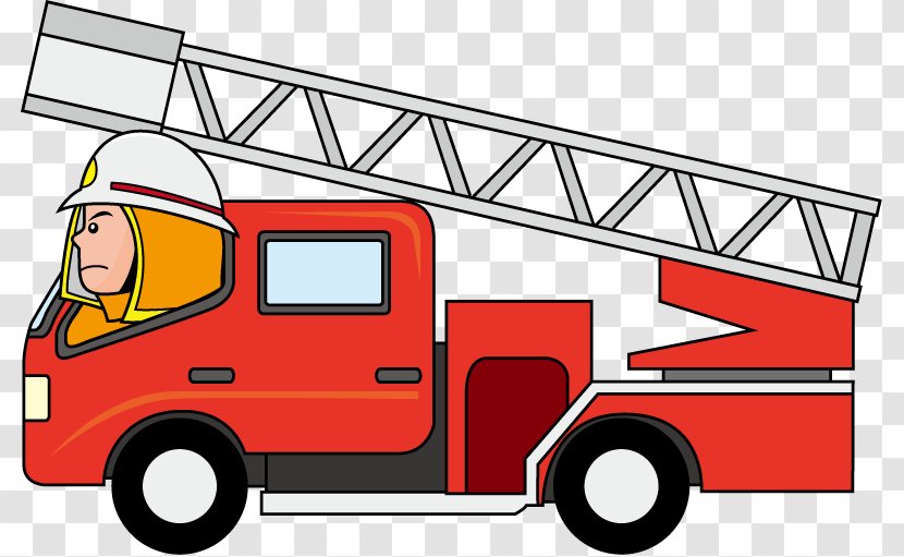 Car Fire Engine Truck Firefighter Clip Art - Cartoon Firetrucks Cliparts Transparent PNG