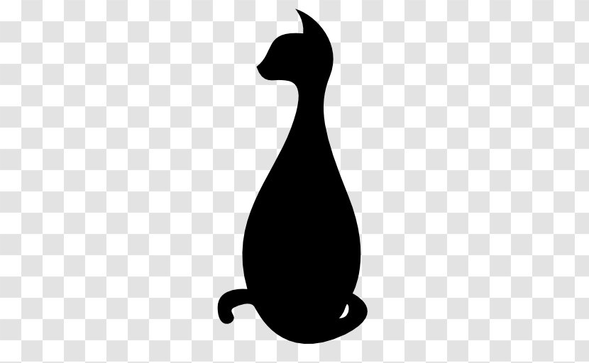 Black Cat Small To Medium-sized Cats Black-and-white Whiskers - Tail - Silhouette Transparent PNG