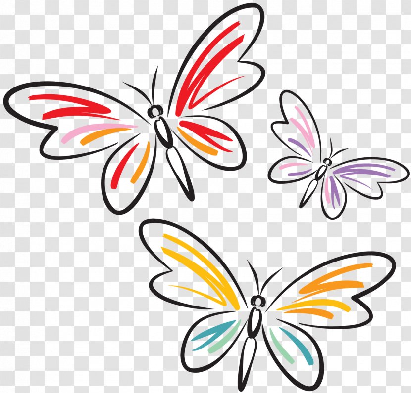 Butterfly Clip Art - Flower - Vector Transparent PNG